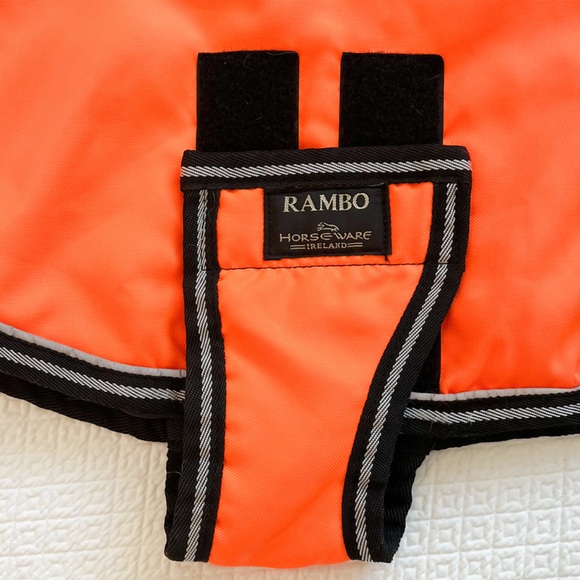 Rambo by Horseware Reflective Waterproof Orange Insulated Dog Coat Size Medium - Picture 3 of 9